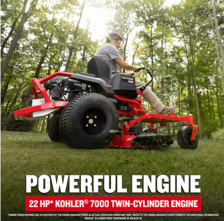 CRAFTSMAN Z5400 | 46in 22HP Zero-Turn Riding Mower | 22 HP Kohler Engine | Hydrostatic Transmission | High-Back Seat (17ARFACT093)