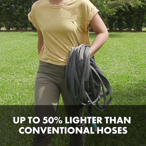 Restored Aqua Joe AJFJH50-58-PRO Ultra Flexible Kink Free Fiberjacket Garden Hose | 50-Foot | Metal Fittings (Refurbished)