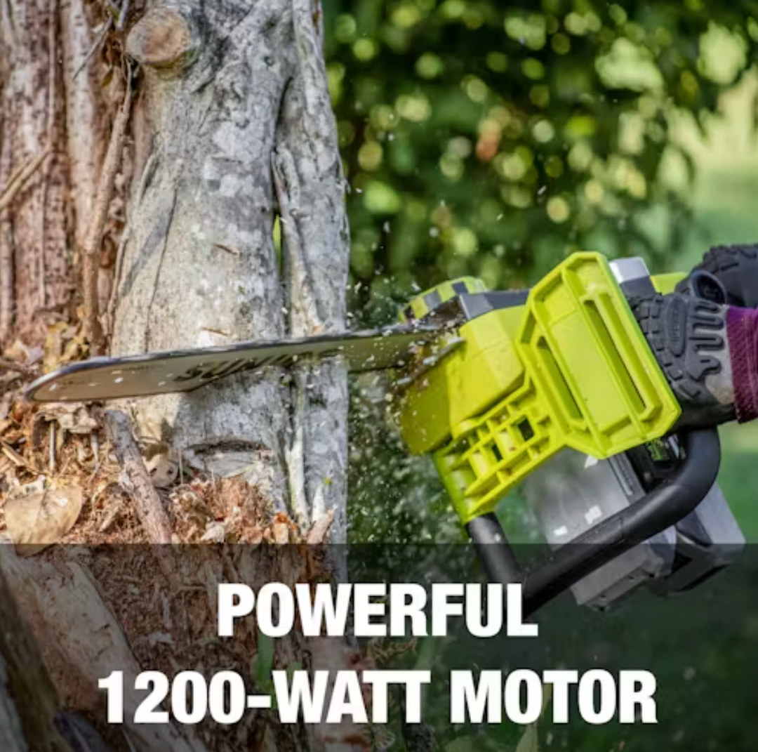 Restored Sun Joe 24V-X2-CS16-MAX | 48-Volt* IONMAX Cordless Chain Saw Kit | 16-Inch | Replacement Chain Included | W/ 2 x 2.0-Ah Batteries & Charger (Refurbished)