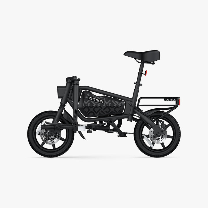 Jetson JBLTPX-BLK Compact Electric Bicycle | 15.5 MPH | 350W Motor | Dual-Wheel Disc Brakes | 15-25 Mile Range (Refurbished) | In-Store Exclusive