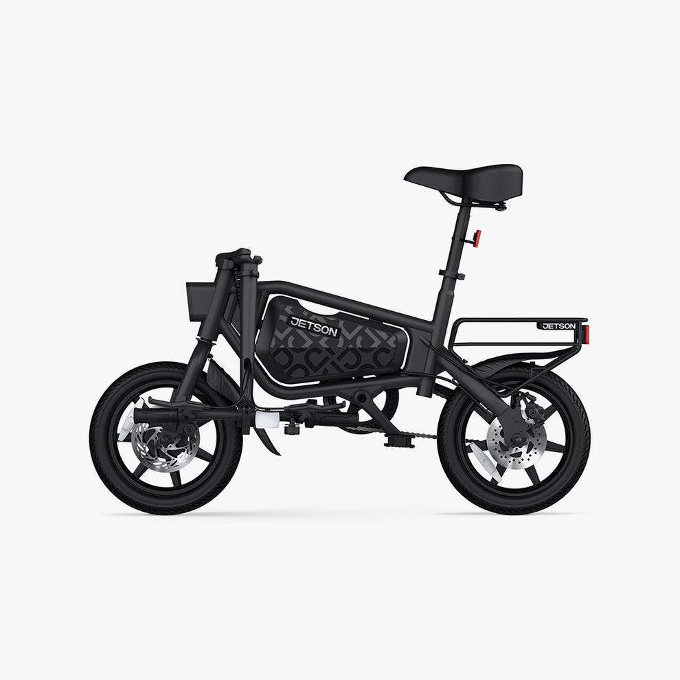 Jetson JBLTPX-BLK Compact Electric Bicycle | 15.5 MPH | 350W Motor | Dual-Wheel Disc Brakes | 15-25 Mile Range