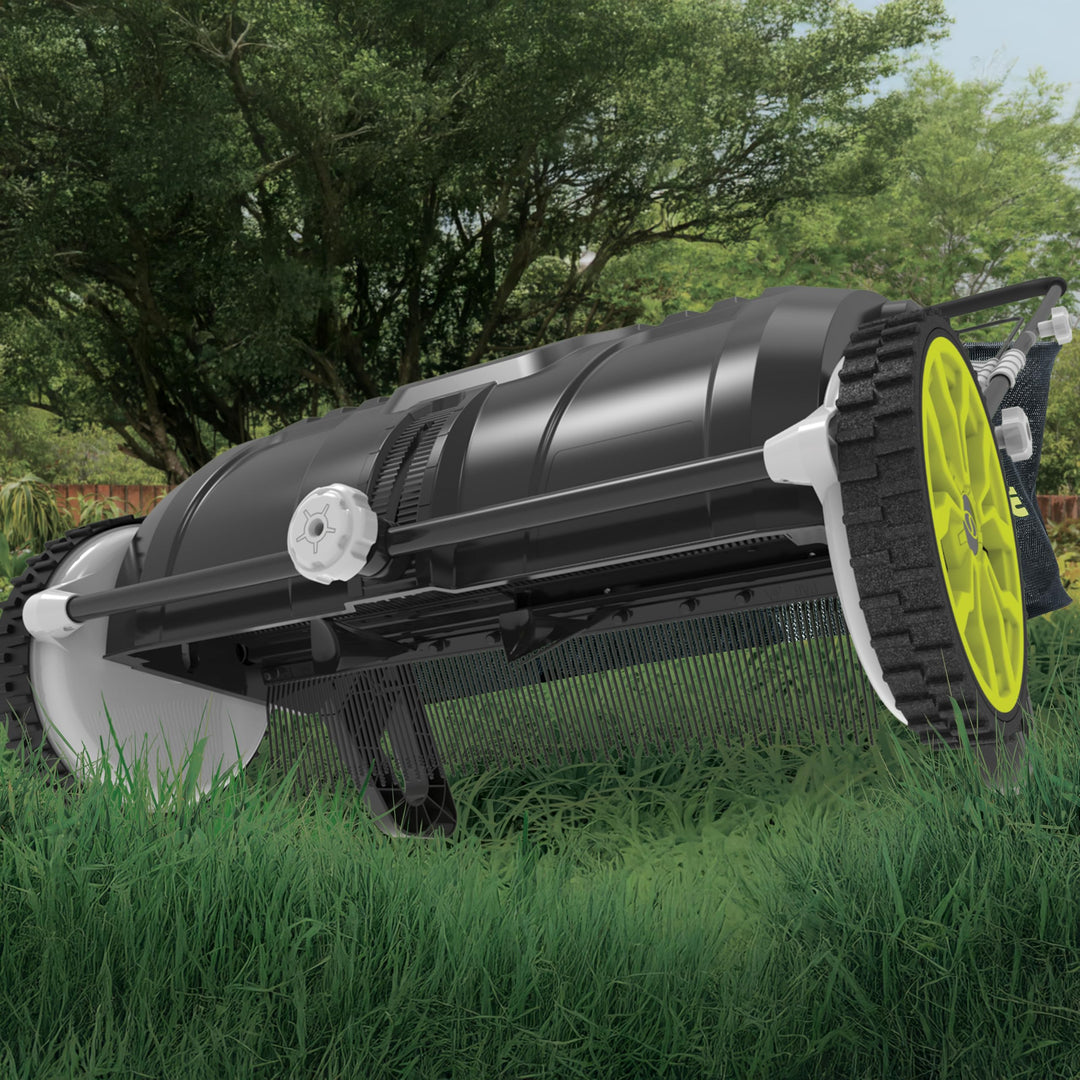 Restored Sun Joe SDJ601LS | 21-in Manual Leaf Sweeper | 22-Gal Collection Bag (Refurbished)