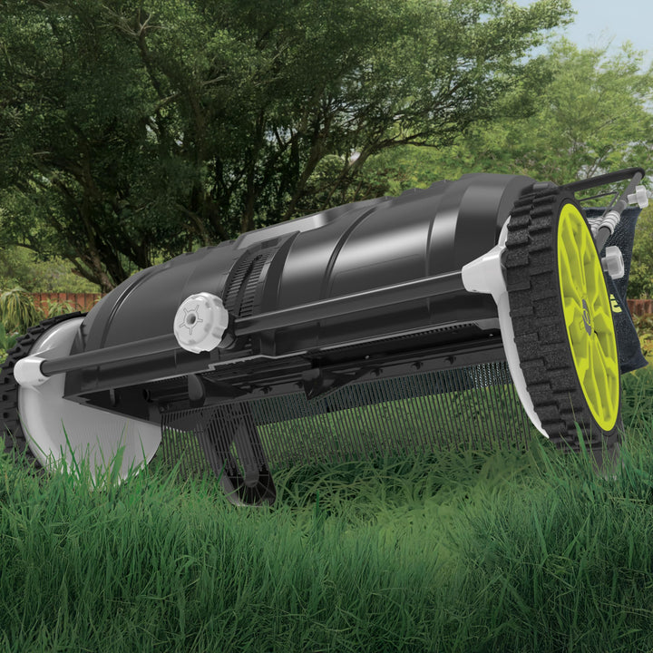 Restored Sun Joe SDJ601LS | 21-in Manual Leaf Sweeper | 22-Gal Collection Bag (Refurbished)