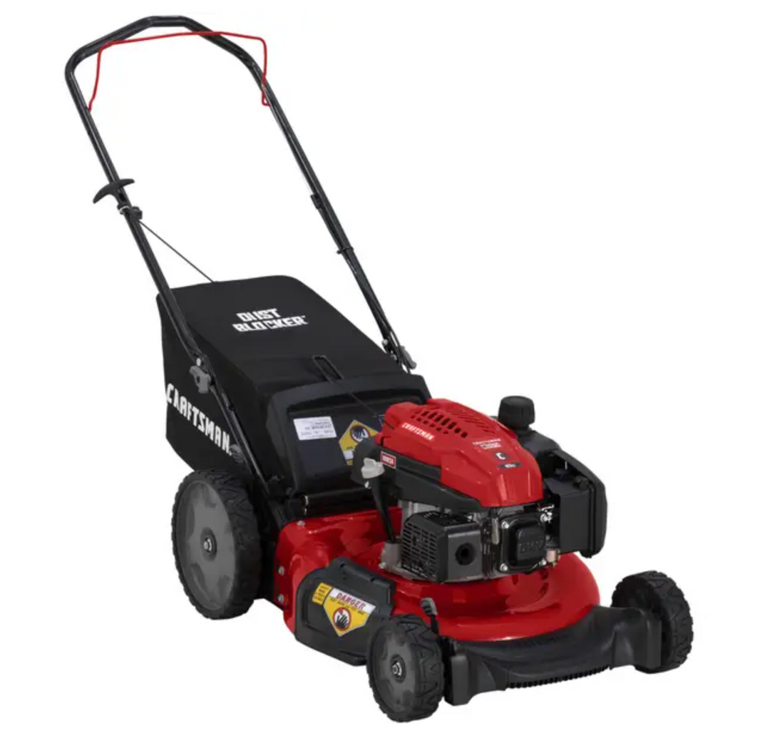 Restored Craftsman M125 | 21" 163cc Gas Push Mower | 11" High Rear Wheels | 3-in-1 Deck System  (Refurbished)
