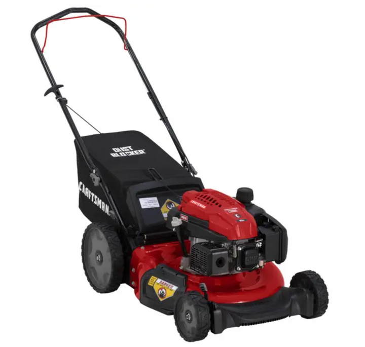 Restored Craftsman M125 | 21" 163cc Gas Push Mower | 11" High Rear Wheels | 3-in-1 Deck System  (Refurbished)