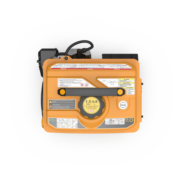 Restored Firman P01001 Gas Portable Generator | 1300/1050 Watt | 80cc Engine | Recoil Start |  9–10 Hour Run Time | Generator Only (Refurbished)