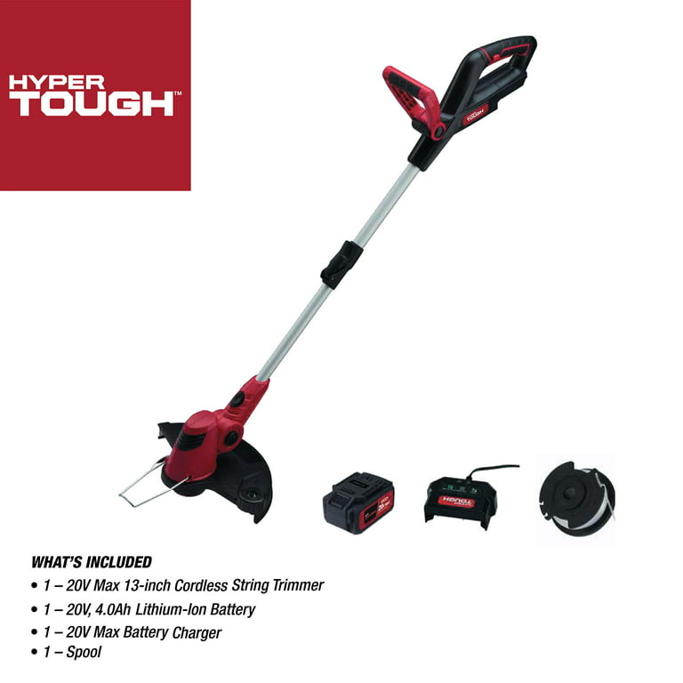 Restored Scratch and Dent Hyper Tough Battery Powered String Trimmer | 20V Max | 13-inch | Cordless | HT22-401-03-05 (Refurbished)