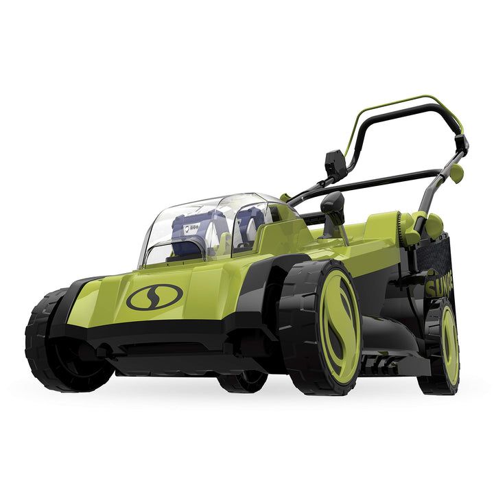 Restored Sun Joe 24V-X2-17LM | 17 in Cordless Mulching Lawn Mower | 48V | w/Grass Catcher | Some Cosmetic Wear (Refurbished)