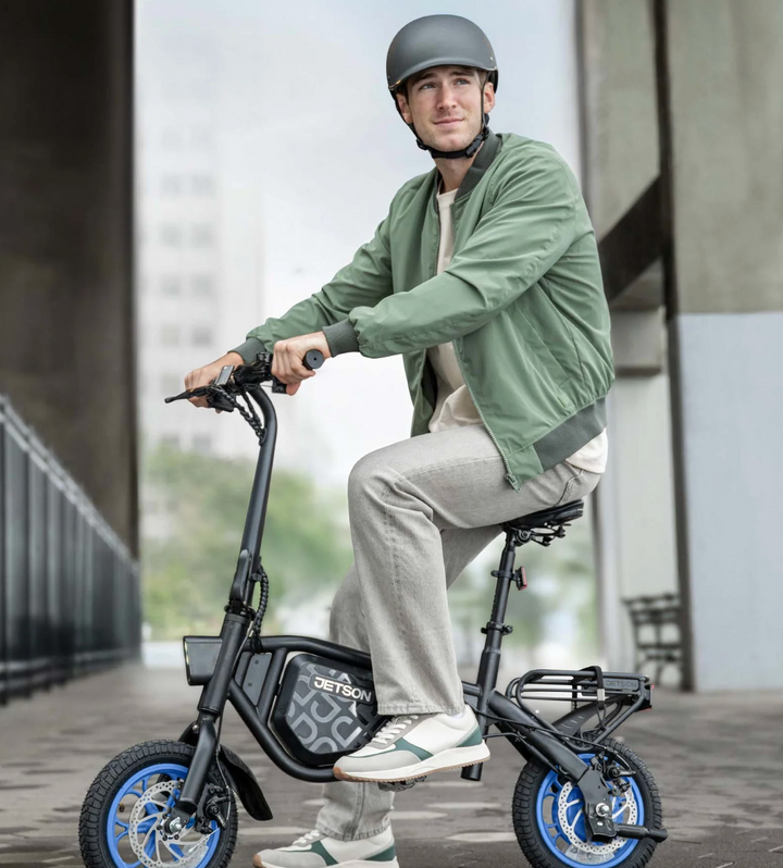 Jetson Bolt X Electric Foldable Ride-On Bike | 250W Motor | 15.5 MPH | 15 Mile Range | LED Display | Cruise Control | Rear Disc Brake | Cargo Rack