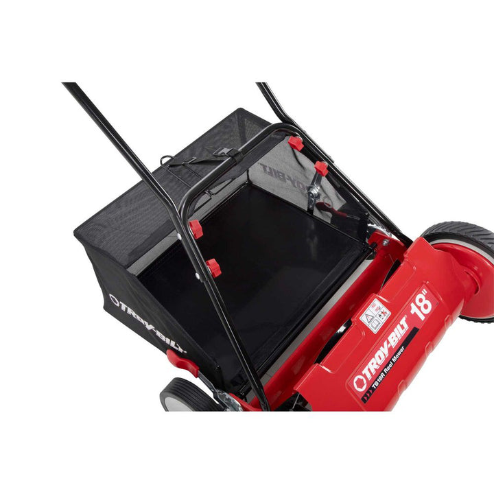 Troy-Bilt TB18R | 18 in. Manual Walk Behind Reel Lawn Mower | With Grass Catcher