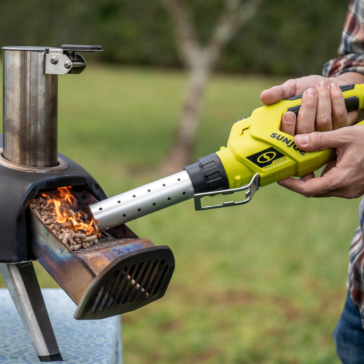 Restored Sun Joe 24V-BBQ-LTE | 24V IONMAX Cordless Electric Fire Starter | 1380-Degrees in 30-Seconds | For Charcoal BBQ Grills | W/ 2.0-Ah Battery + Charger (Refurbished)