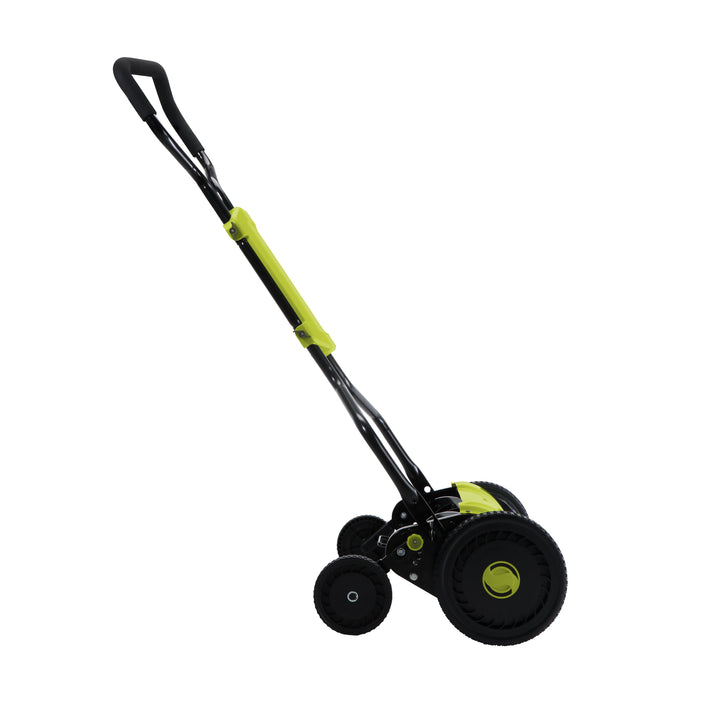 Restored Sun Joe MJ1800M Silent Push Reel Mower | 5-Position | 18-inch Quad-Wheel (Refurbished)