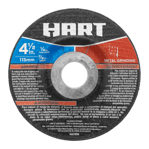 Restored HART 4 1/2-inch Metal Grinding Wheel (Refurbished)