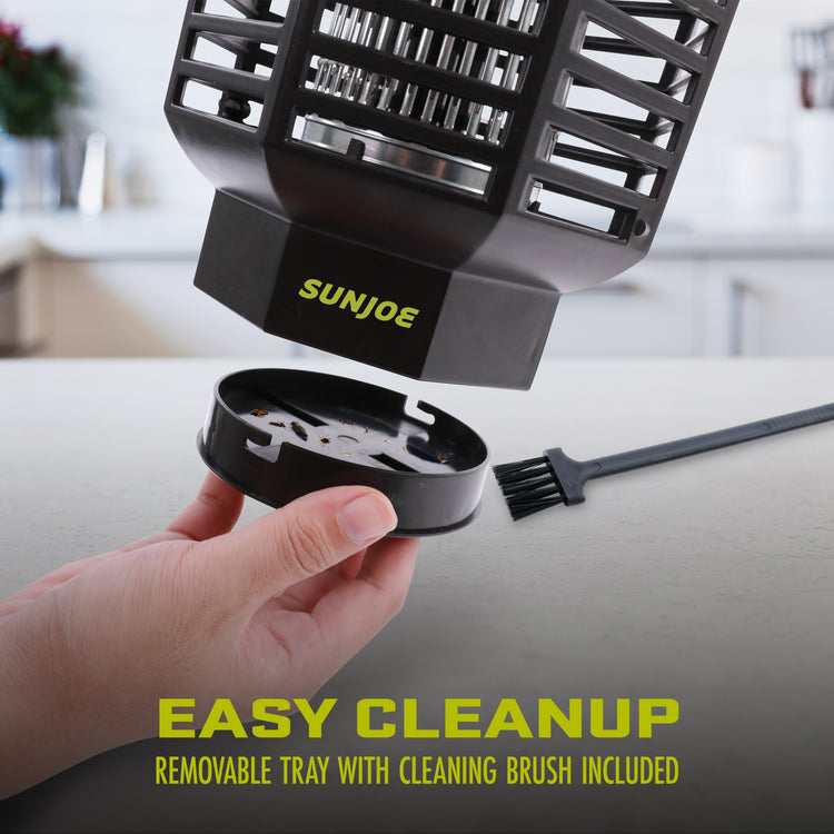 Restored Sun Joe SJ-BZ18W | 18-Watt UV Indoor/Outdoor Bug Zapper | 1600 sq ft Coverage | Whisper Quiet Operation | For Mosquitos, Flies, Gnats, Moths, and More (Refurbished)