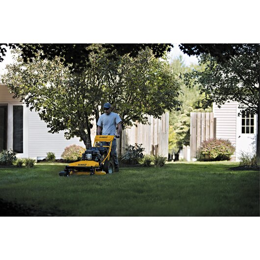 DEWALT DW33 33 in. 382 cc OHV Electric Start Engine, Wide-Area Gas Walk Behind Lawn Mower | Open Box