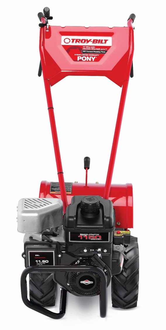 Troy-Bilt Pony Rear Tine Forward Rotating Garden Tiller | 250cc Briggs & Stratton Engine | 16-Inch Tilling Width