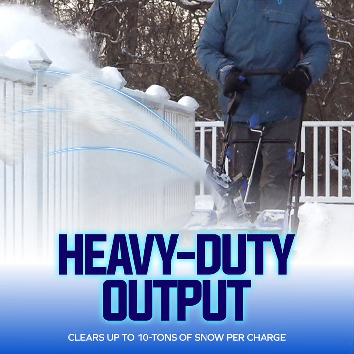 Snow Joe 24V-X2-SB18-GO | 48V Cordless Snow Blower Kit | 18-Inch | W/ 2 x 4.0-Ah Batteries + Charger (Refurbished) | In-Store Exclusive