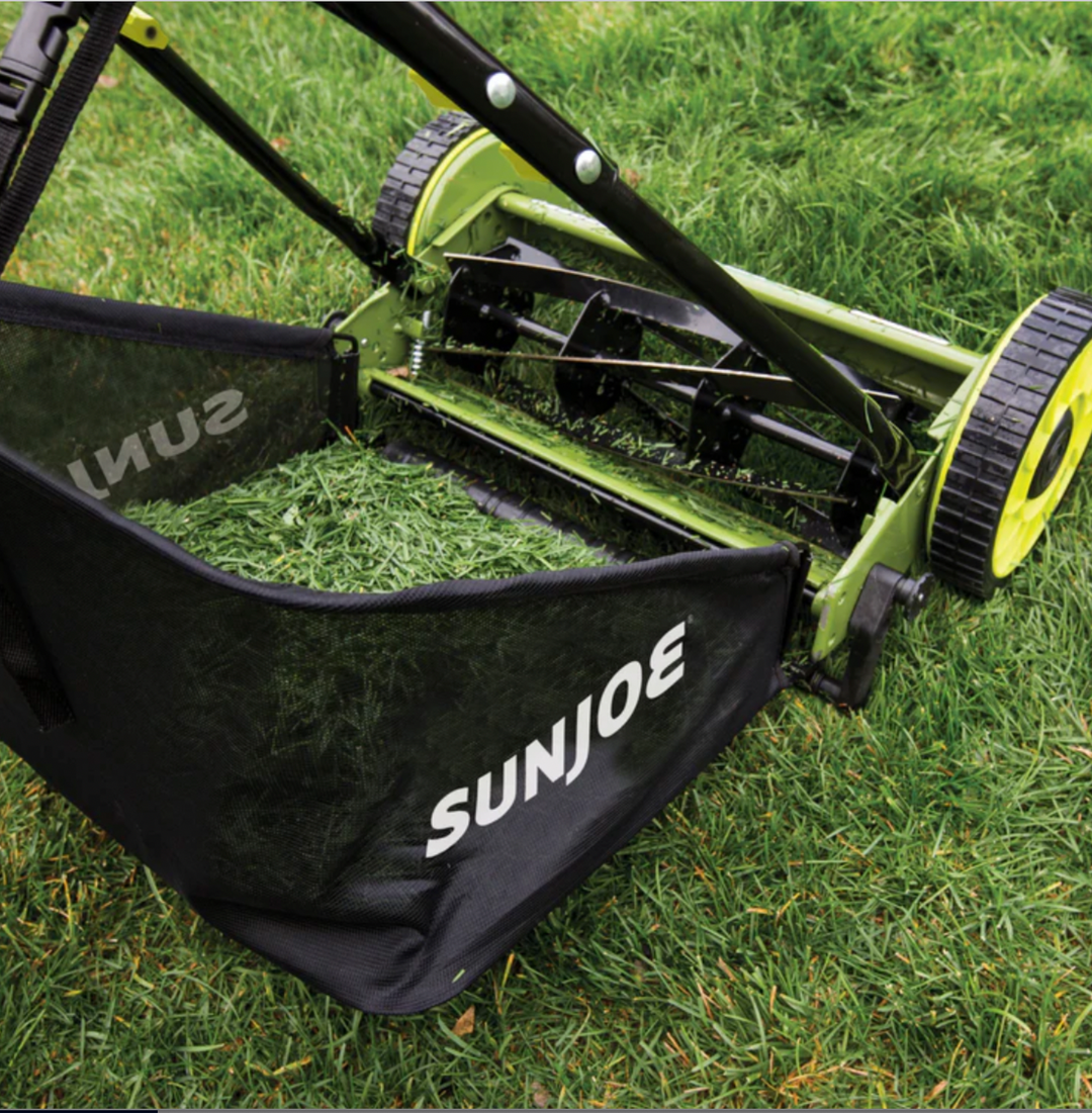 Restored Sun Joe MJ500M | In-Store Exclusive | Manual Reel Mower w/ Grass Catcher | 16 inch (Refurbished)