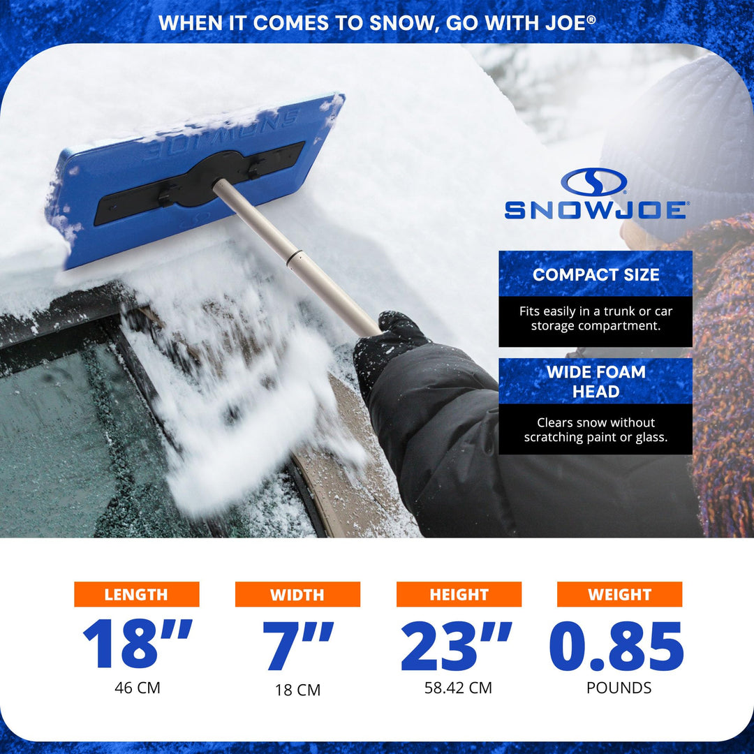 2 PACK | Snow Joe SJBLZD-GO | 2-in-1 SnowBroom & Ice Scraper | Lightweight Car Windshield Snow Remover |18" to 23" Telescoping Handle (Open Box)