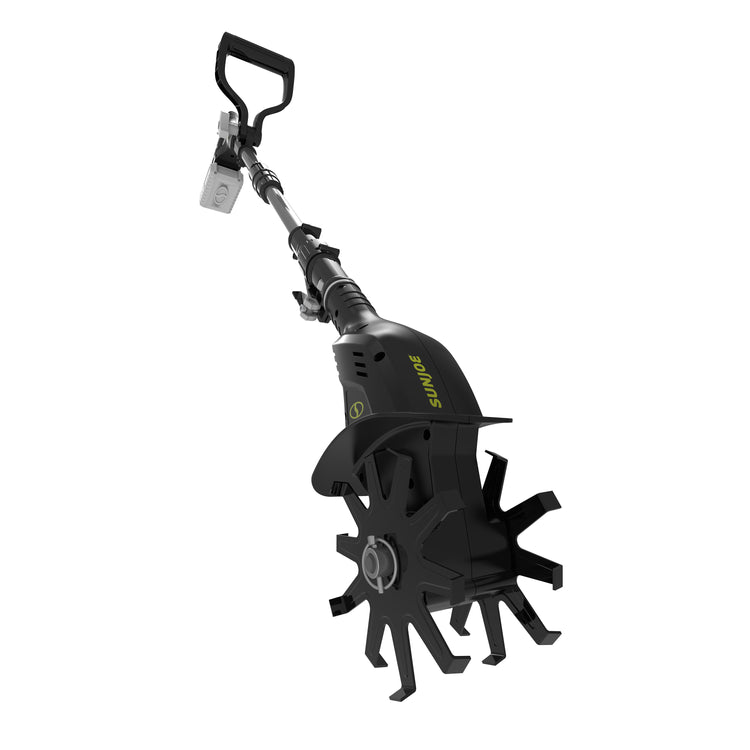 Restored Sun Joe 24V-TLR-LTE | 24V Cordless Garden Tiller + Cultivator Kit | W/ 2.0-Ah Battery and Charger (Refurbished)