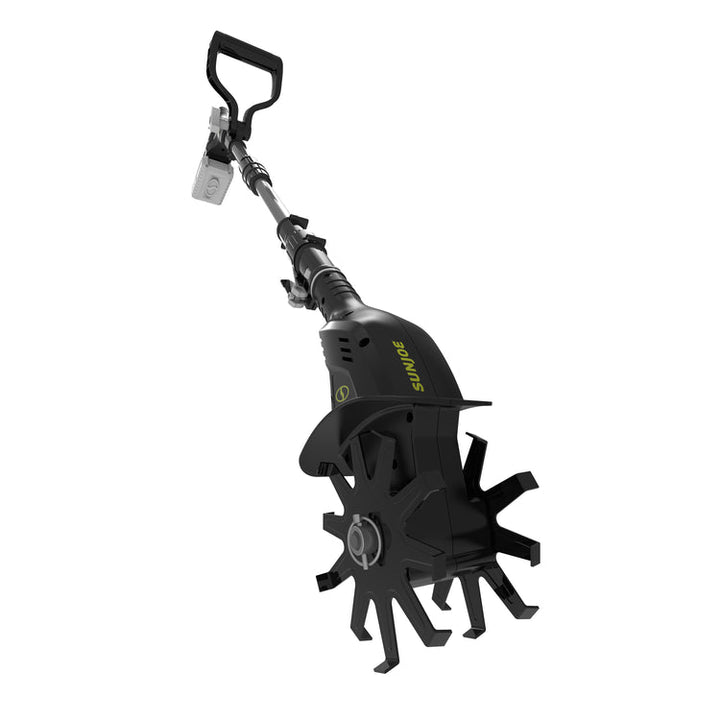 Restored Sun Joe 24V-TLR-LTE | 24V Cordless Garden Tiller + Cultivator Kit | W/ 2.0-Ah Battery and Charger (Refurbished)