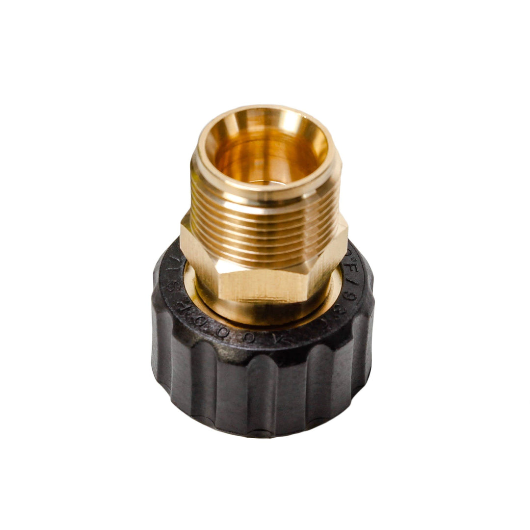 Restored Sun Joe SPX-M22M2F | 14mm Male to 15mm M22 Female High Hose Adapter | Fits SPX Series Pressure Washers for Other Accessory Brands | Brass (Refurbished)