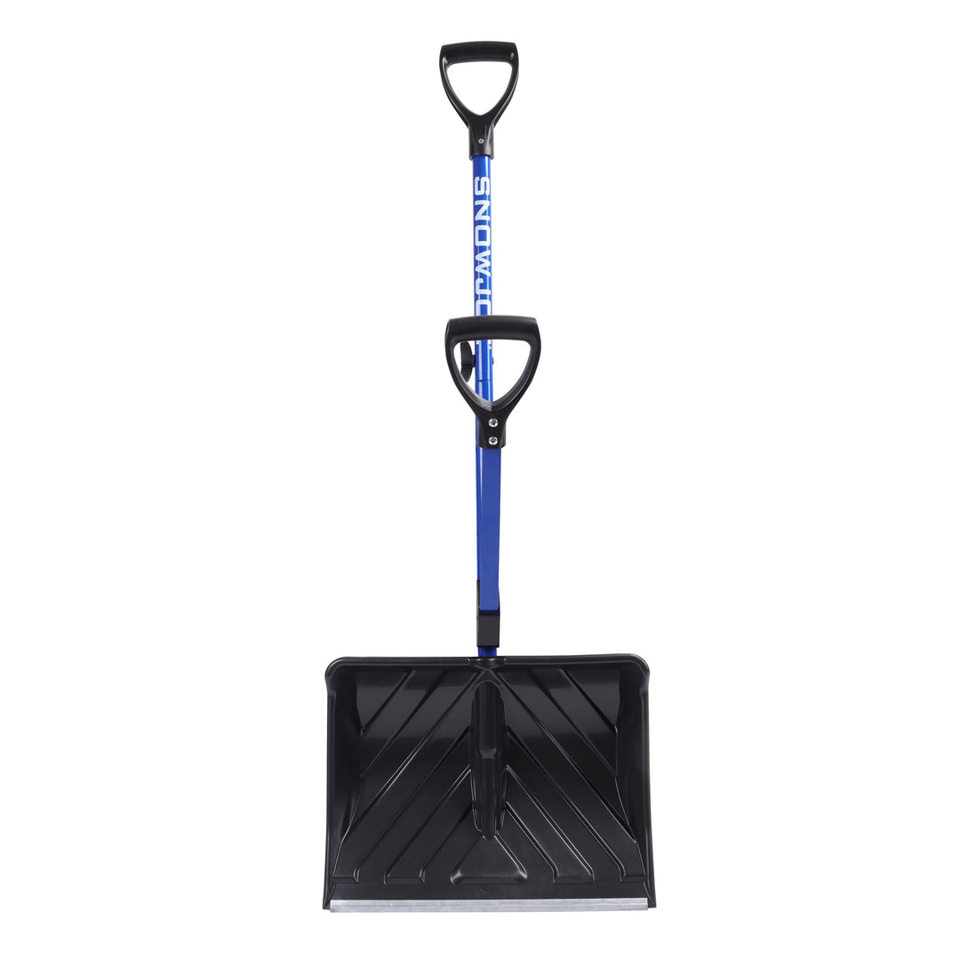 Restored Snow Joe Shovelution SJ-SHLV01 18-in Strain-Reducing Snow Shovel w/ Spring Assisted Handle, Blue (Refurbished)