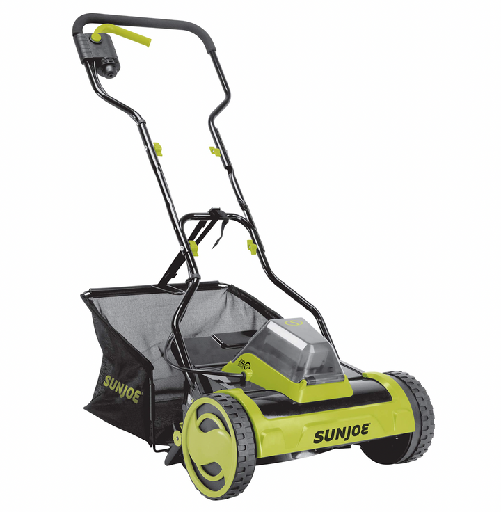 Restored Sun Joe 24V-CRLM15 | In-Store Exclusive | 15in 24V iON+ Cordless Push Reel Mower Kit | W/ Battery + Charger (Refurbished)