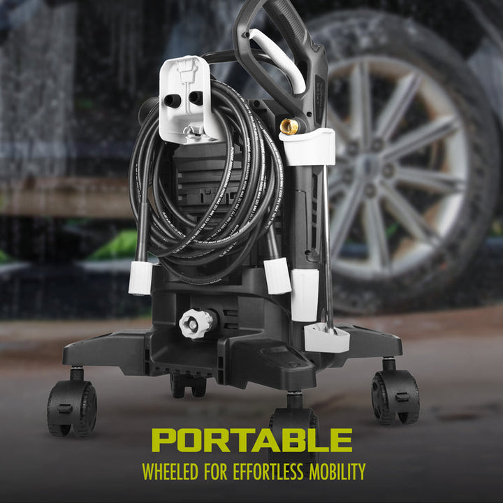 Sun Joe SPX3000-QW1 Electric Pressure Washer | 14.9-Amp | 2200 Rated PSI | 1.1 Rated GPM | Rugged Wheels (Refurbished) | In Store Exclusive