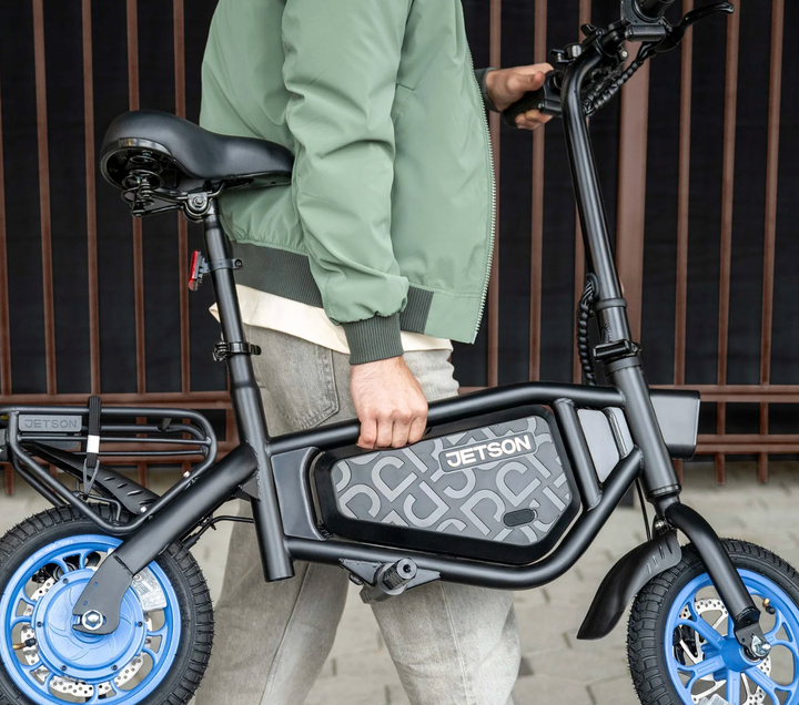 Jetson Bolt X Electric Foldable Ride-On Bike | 250W Motor | 15.5 MPH | 15 Mile Range | LED Display | Cruise Control | Rear Disc Brake | Cargo Rack