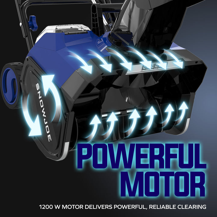 Restored Snow Joe 24V-X2-SB18-GO | 48V Cordless Snow Blower Kit | 18-Inch | W/ 2 x 4.0-Ah Batteries + Charger (Refurbished)