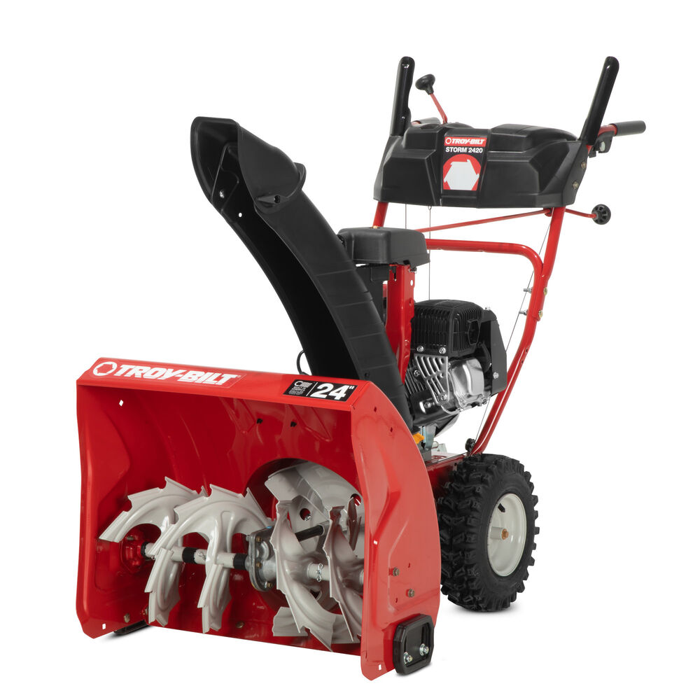 Restored Troy-Bilt Storm 2425 | 24 in. | 208 cc | Two- Stage Gas Snow Blower | Electric Start | Self Propelled (Refurbished)