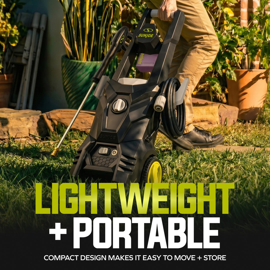 Restored Sun Joe 1800 PSI Max All-Purpose Electric Pressure Washer | 13-Amp | 4 Nozzles | Foamer Cannon (Refurbished)