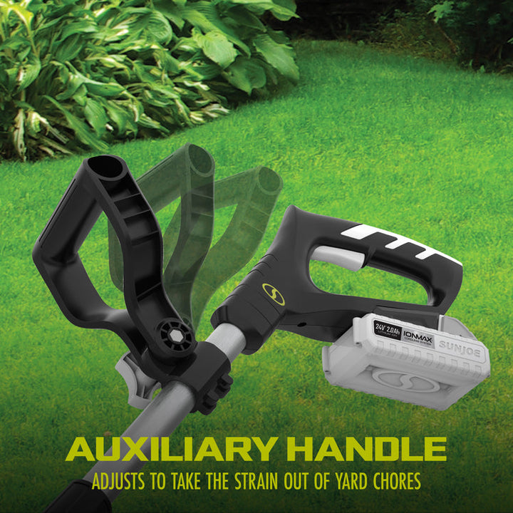 Restored Sun Joe 24V-TLR-LTE | 24V Cordless Garden Tiller + Cultivator Kit | W/ 2.0-Ah Battery and Charger (Refurbished)