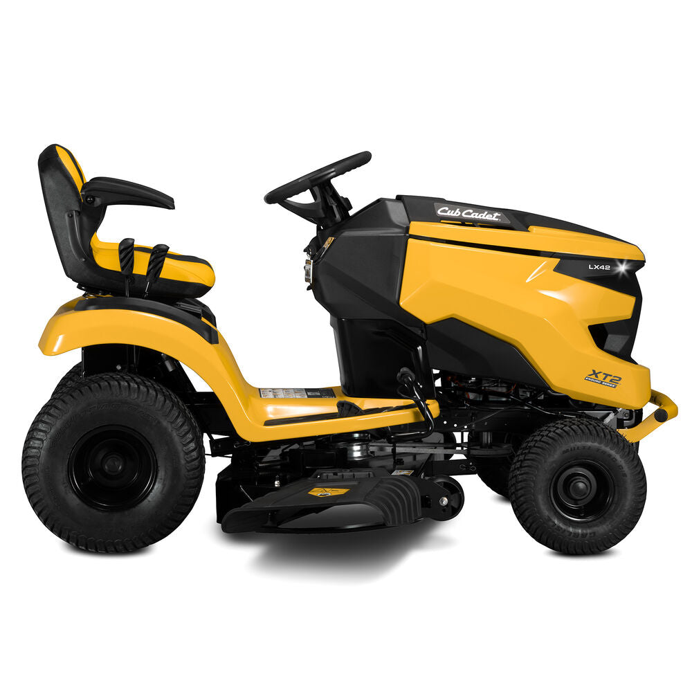 Cub Cadet XT2 LX42 "Mow and Snow" Snow Edition w/ Cab and Salt and Feed Spreader 42 in. Gas Riding Lawn Tractor  Enduro Series 42" 20HP Automatic Drive with Plow, Chains