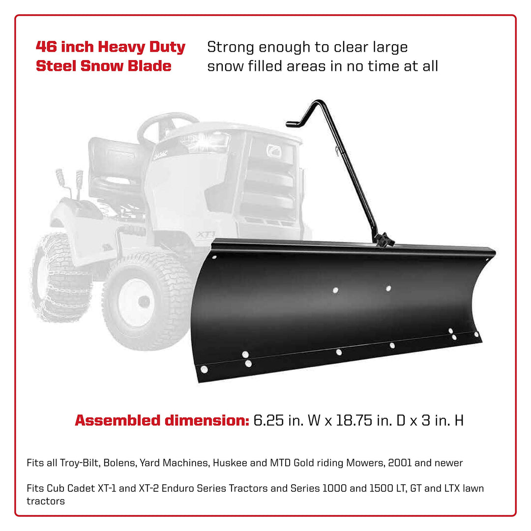 Arnold 19A30017OEM 46-Inch Snow Blade Attachment | 46 Inch | Black