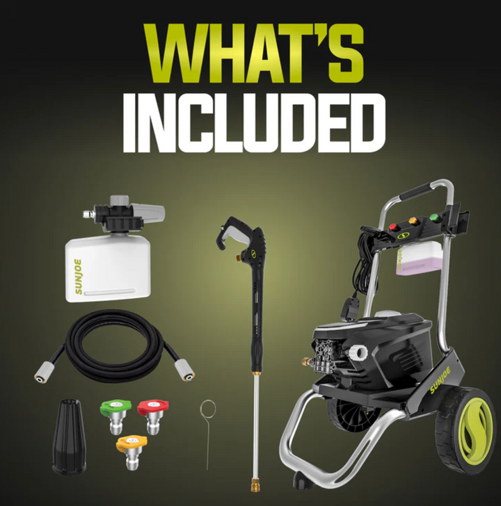 Restored Sun Joe SPX7000-MAX | 2200 PSI Electric Pressure Washer | Foam Cannon + Turbo Nozzle | 1.1 Rated GPM | 13-Amp (Refurbished)
