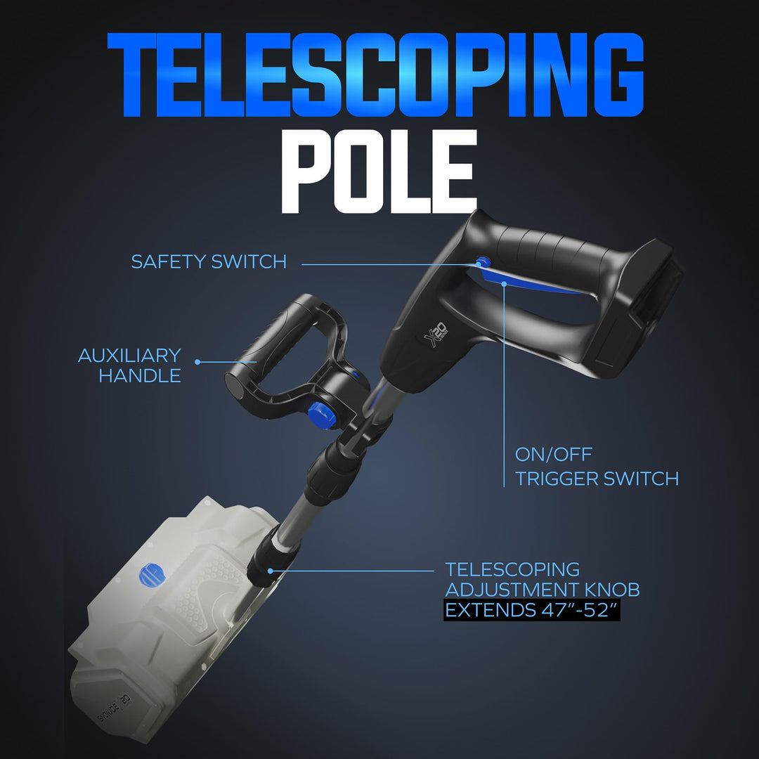 Restored Snow Joe X20-SNOW-5A | 10 in. Cordless Snow Shovel Kit | W/ Battery & Charger | Brushless Motor & Lightweight (Refurbished)