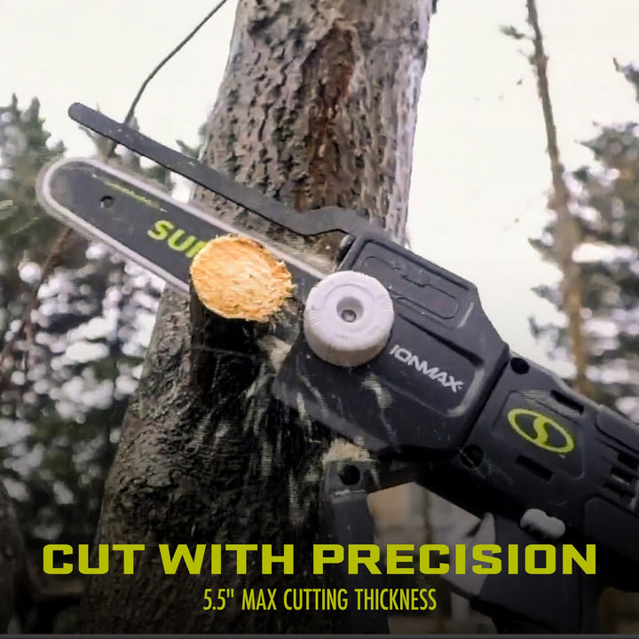Restored Sun Joe 24V-HCSWP-6-LTE | 24-Volt* IONMAX Cordless Telescoping Pole Pruning Saw Kit | 4000 RPM | W/ 2.0-Ah Battery + Charger (Refurbished)