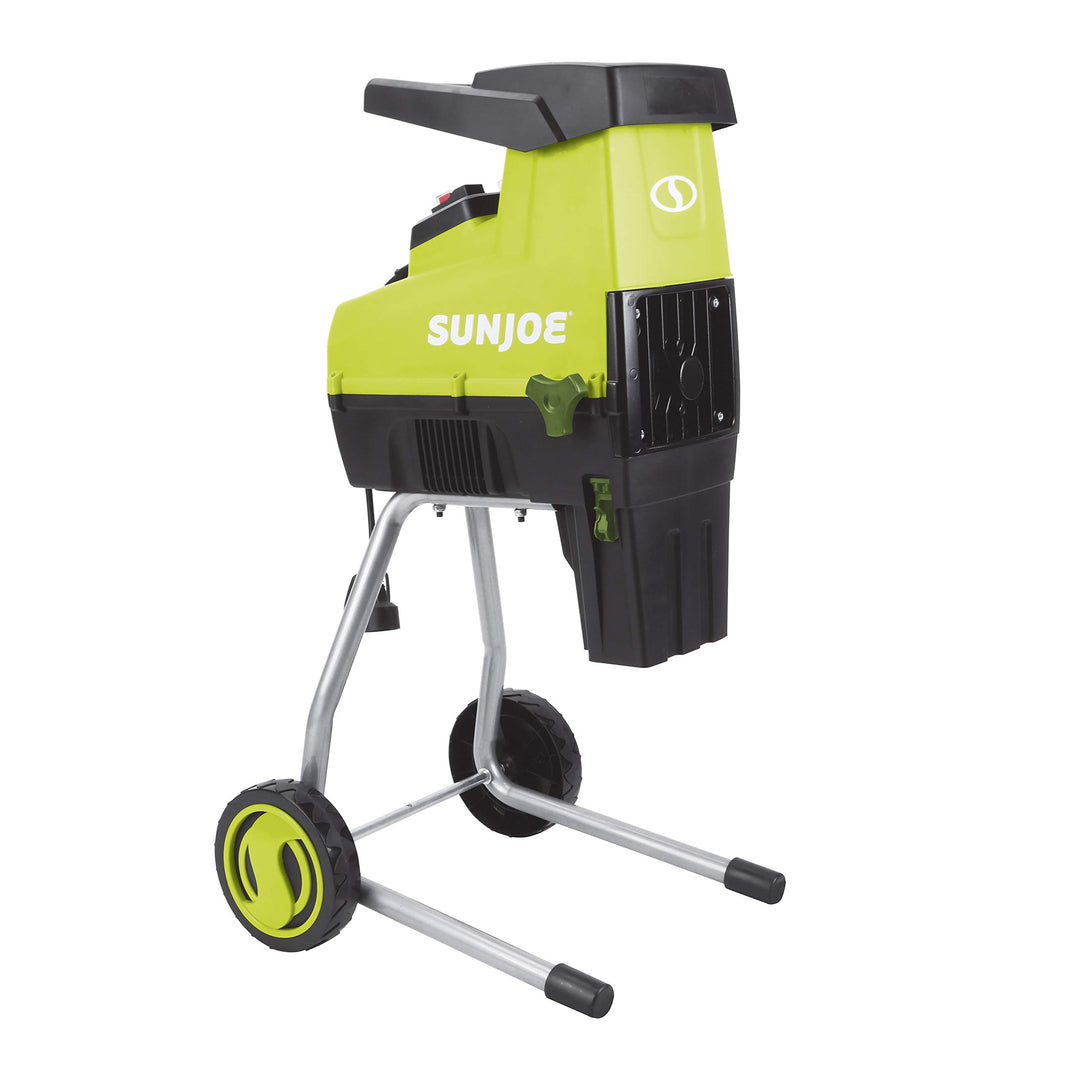 Restored Sun Joe CJ603E 15-Amp 1.7-Inch Cutting Diameter Electric Silent Wood Chipper/Shredder, Green (Refurbished)