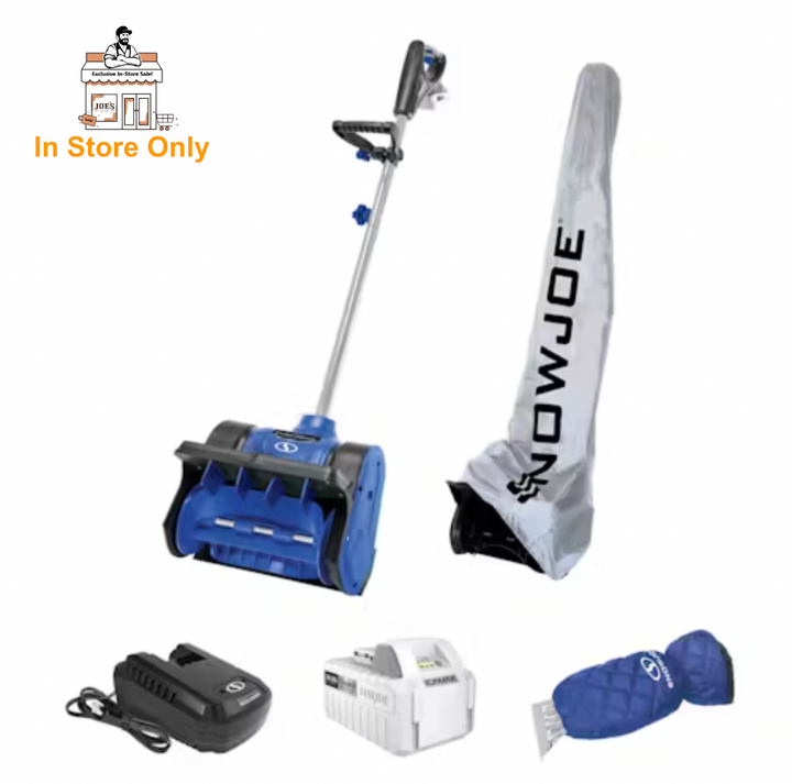 Restored Snow Joe 24V-SS12-BDL | In-Store Exclusive | 24-Volt* IONMAX Cordless Snow Shovel Bundle | W/ 4.0-Ah Battery, Charger, Cover, and Ice Scraper Glove (Refurbished)