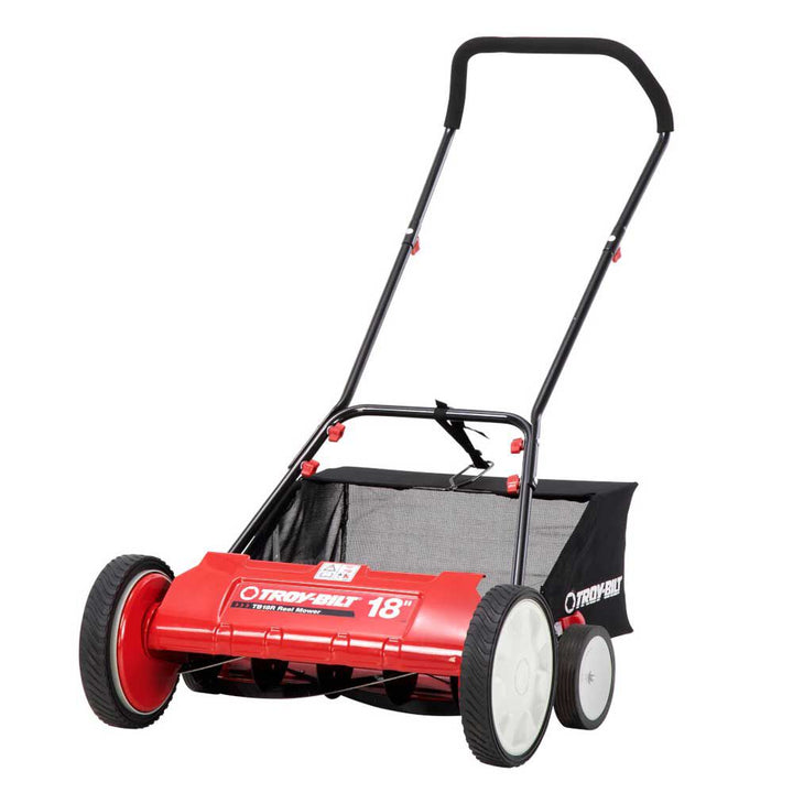 Troy-Bilt TB18R | 18 in. Manual Walk Behind Reel Lawn Mower | With Grass Catcher