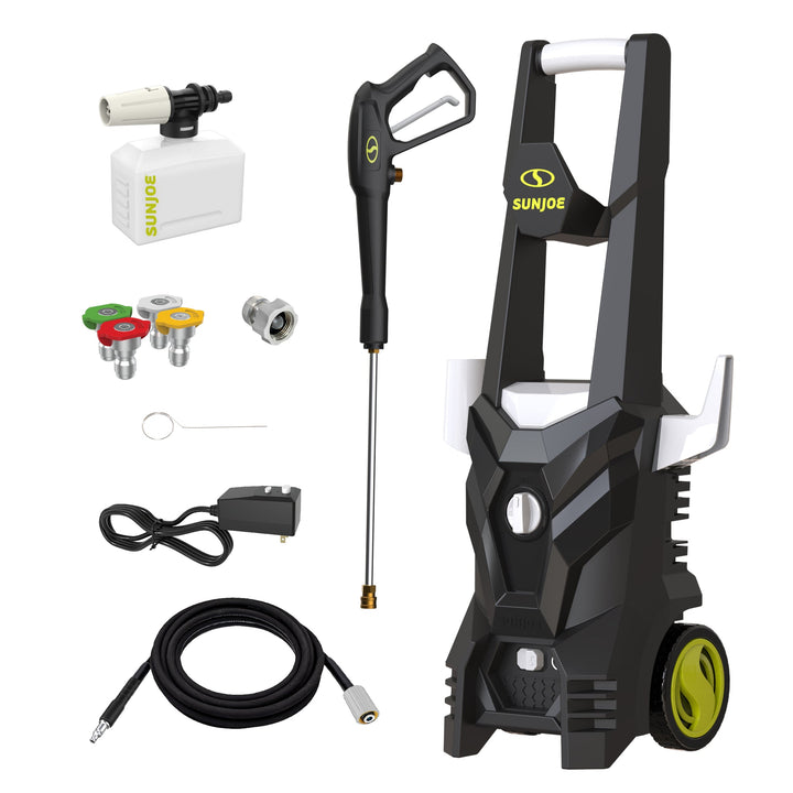 Restored Sun Joe 1800 PSI Max All-Purpose Electric Pressure Washer | 13-Amp | 4 Nozzles | Foamer Cannon (Refurbished)