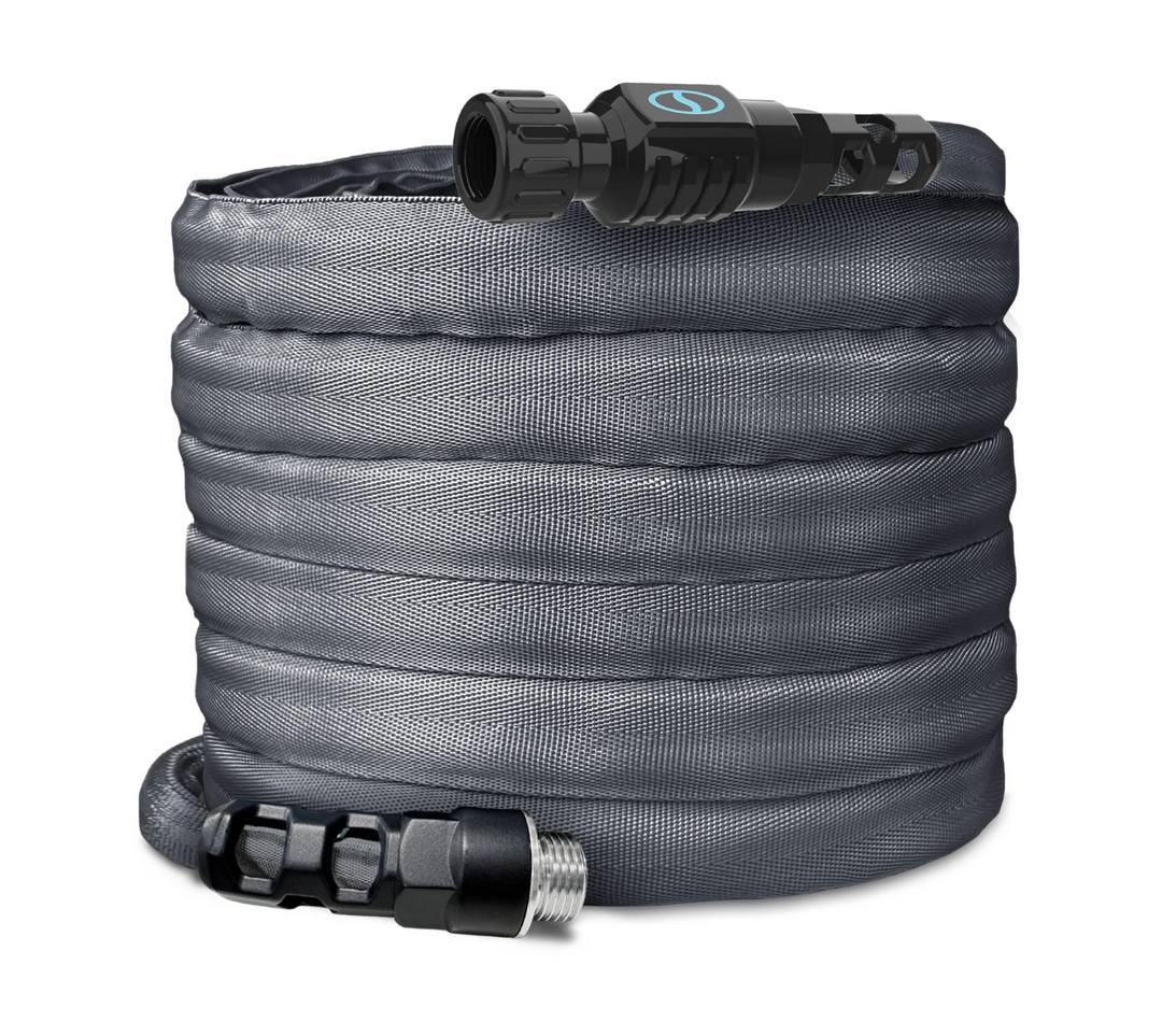 Aqua Joe AJFJ050-58-XT1 | Kink Resistant FiberJacket Garden Hose | 50-Foot | 5/8-Inch Diameter (Open Box)