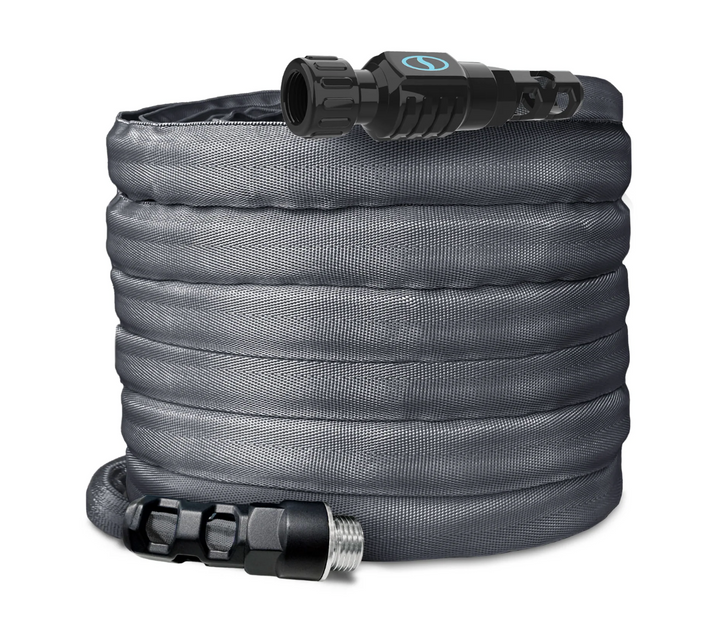 Aqua Joe AJFJ050-58-XT1 | Kink Resistant FiberJacket Garden Hose | 50-Foot | 5/8-Inch Diameter (Open Box) | In-Store Exclusive