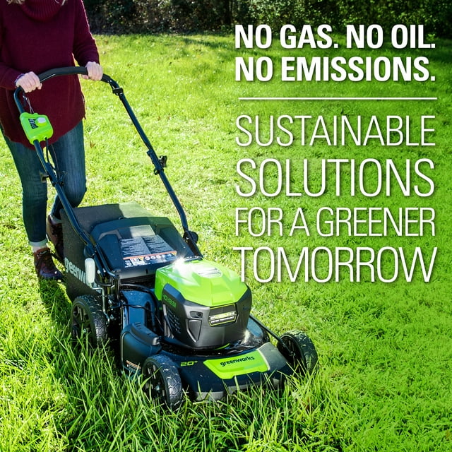 Restored Scratch and Dent Greenworks Brushless Push Lawn Mower | 40V | 20" | With 4.0 Ah Battery & Quick Charger | 2516302VT (Refurbished)