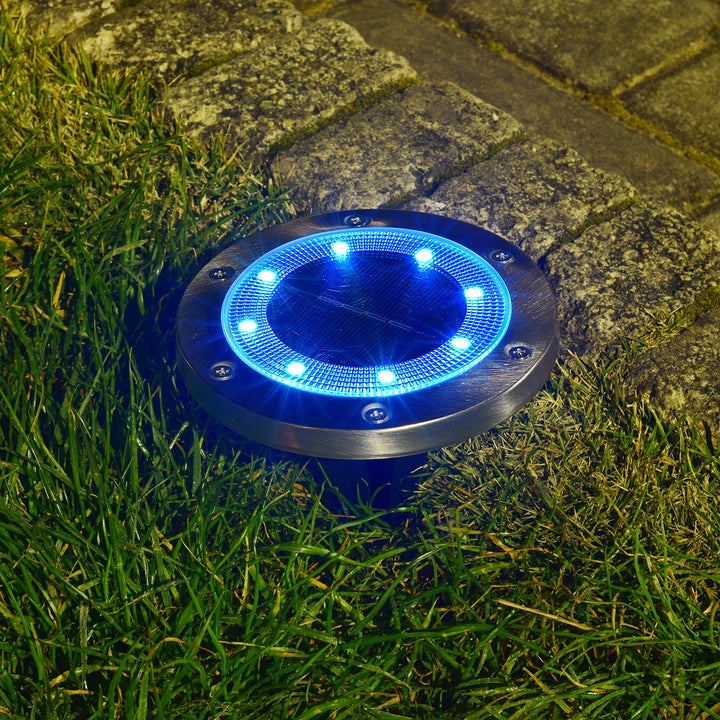 Restored Bliss Outdoors BSL-320 Solar Powered LED Pathway Lights w/Remote, 8-Pack, 2 Light Modes, Rechargeable Battery, Waterproof IP65 (Refurbished)