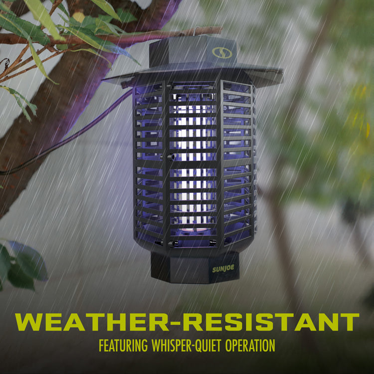 Restored Sun Joe SJ-BZ18W | 18-Watt UV Indoor/Outdoor Bug Zapper | 1600 sq ft Coverage | Whisper Quiet Operation | For Mosquitos, Flies, Gnats, Moths, and More (Refurbished)