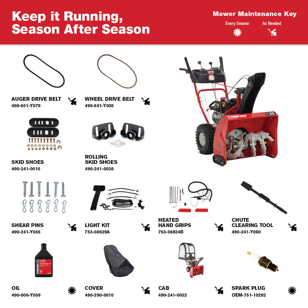 Premium Restored Troy-Bilt Storm 2600 | 26 in. | 208 cc  Self Propelled Two- Stage Gas Snow Blower | Electric Start (Remanufactured)