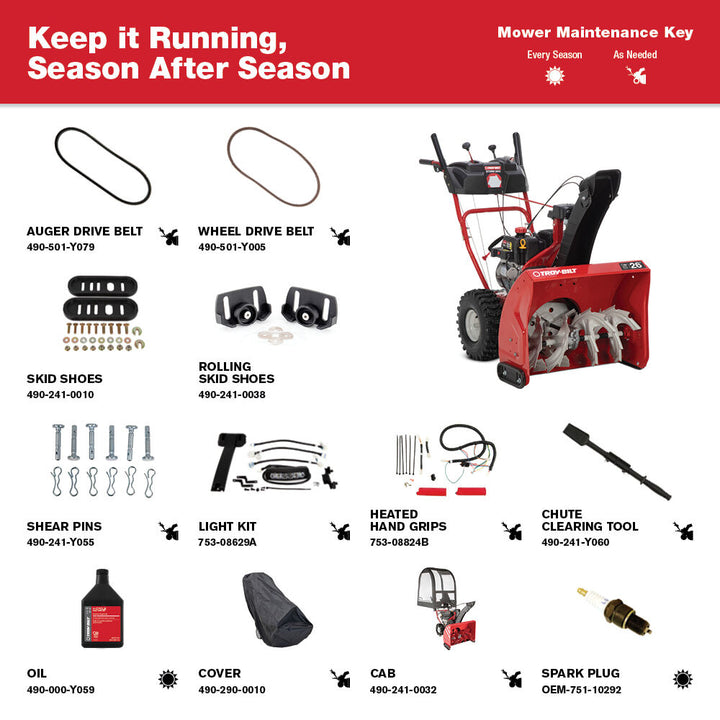 Premium Restored Troy-Bilt Storm 2600 | 26 in. | 208 cc  Self Propelled Two- Stage Gas Snow Blower | Electric Start (Remanufactured)